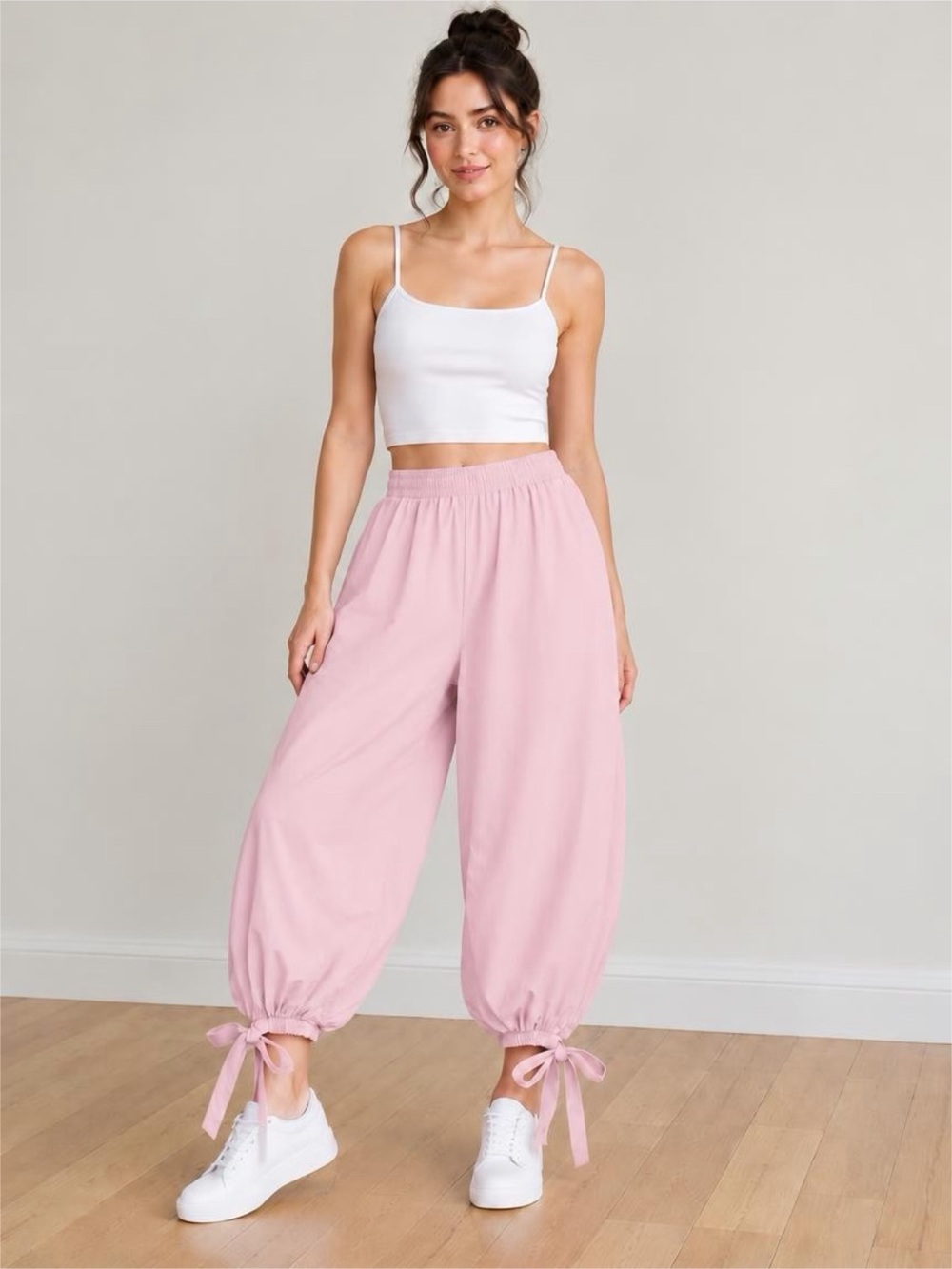 NWT Zara -Hem Pink harem style pants